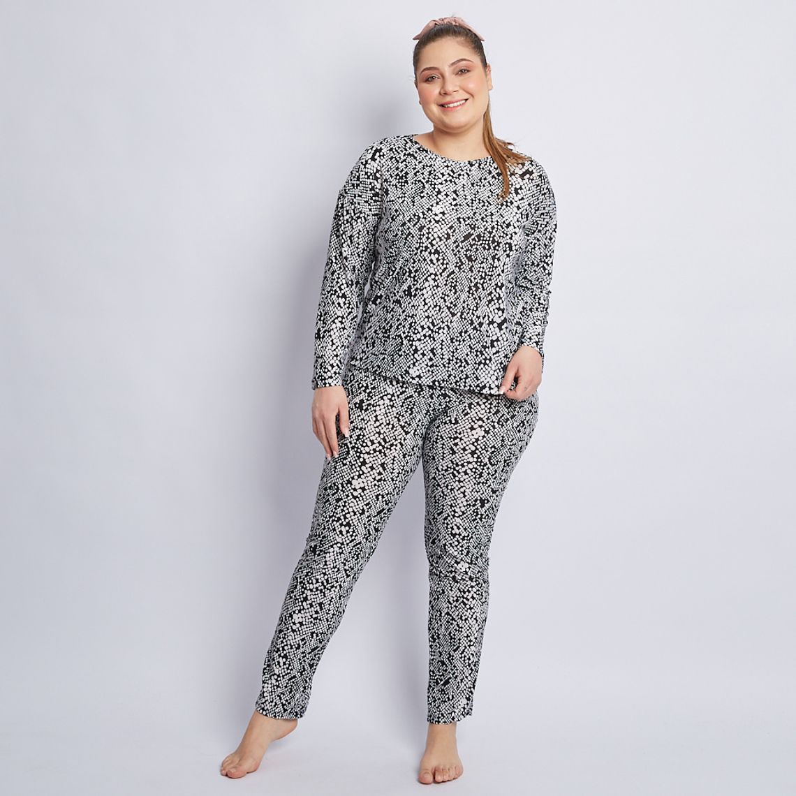Pijama Plus Size Liganete Animal Print Feminino - eskala