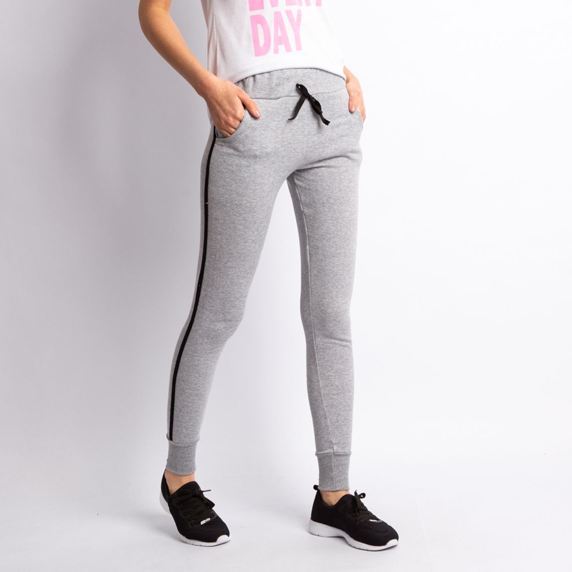 Calça Moletom Feminina Fitness Listrinha Lateral - eskala