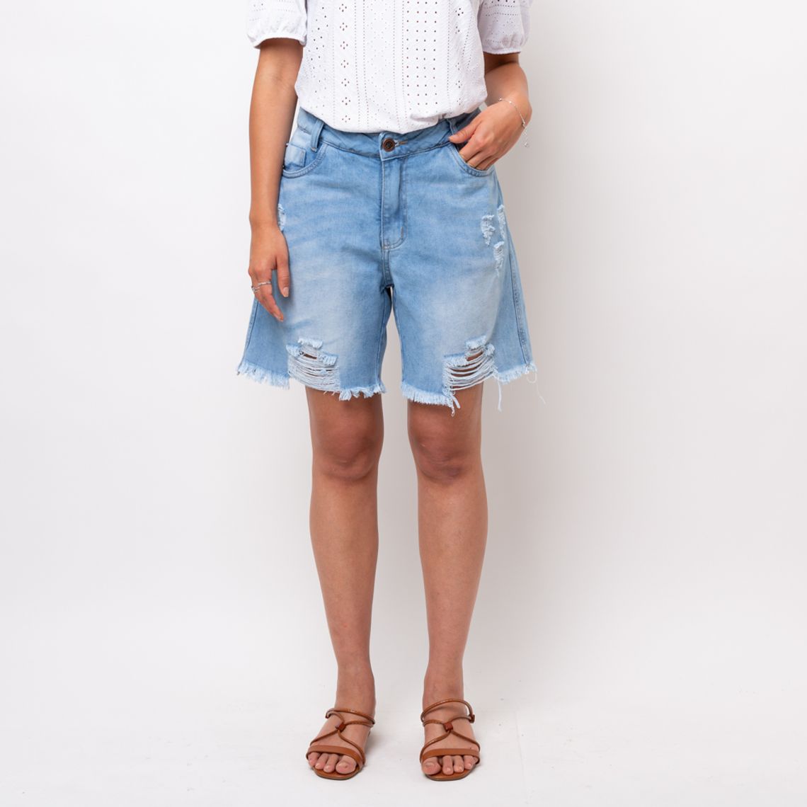 bermudas femininas jeans desfiadas