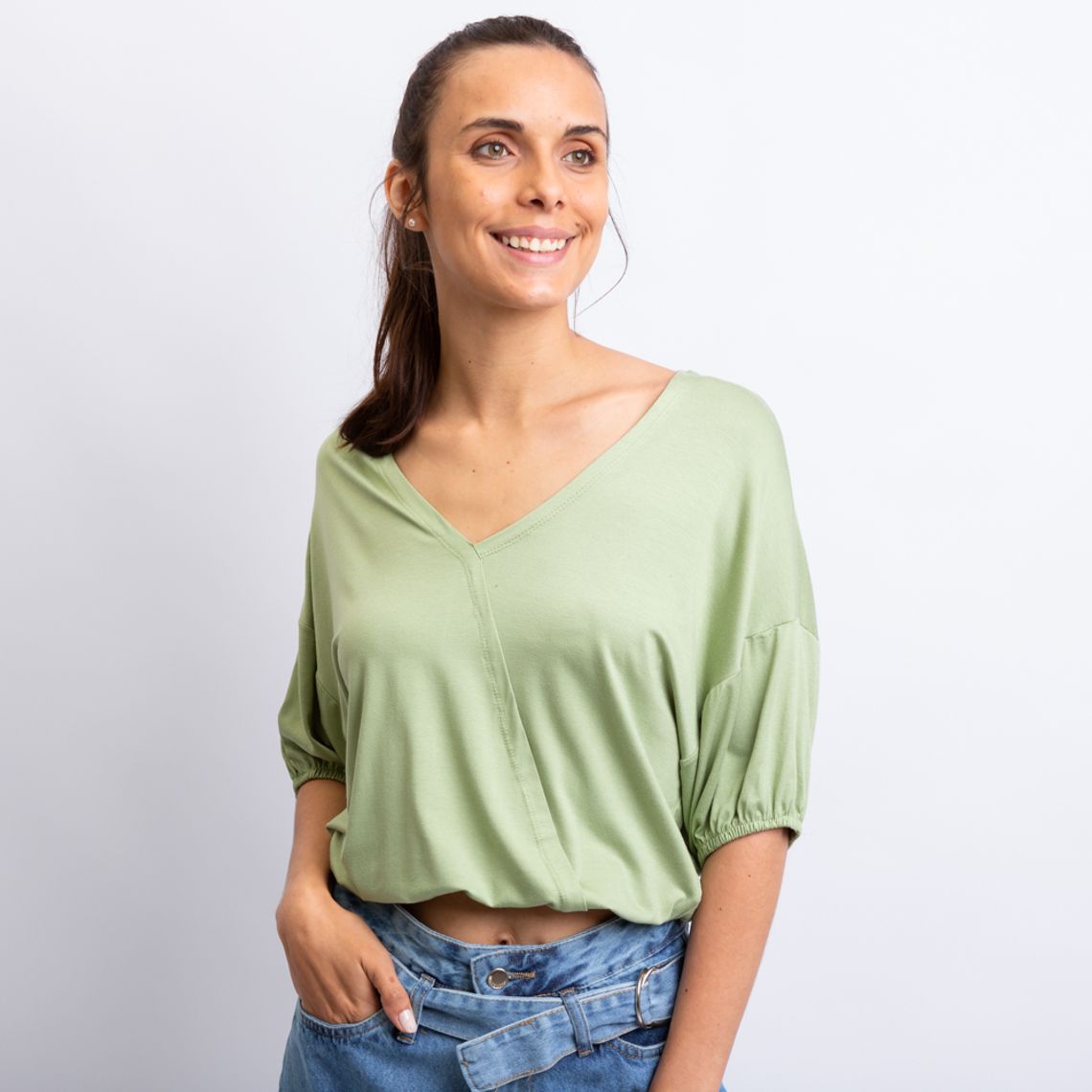 blusa feminina decote transpassado