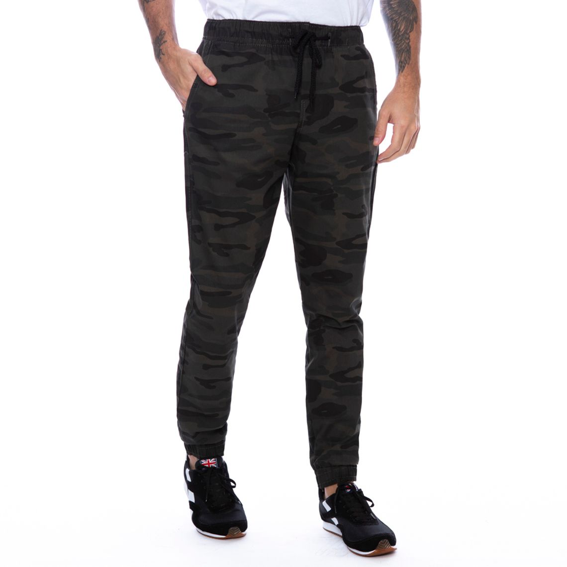 calça jeans masculina verde militar