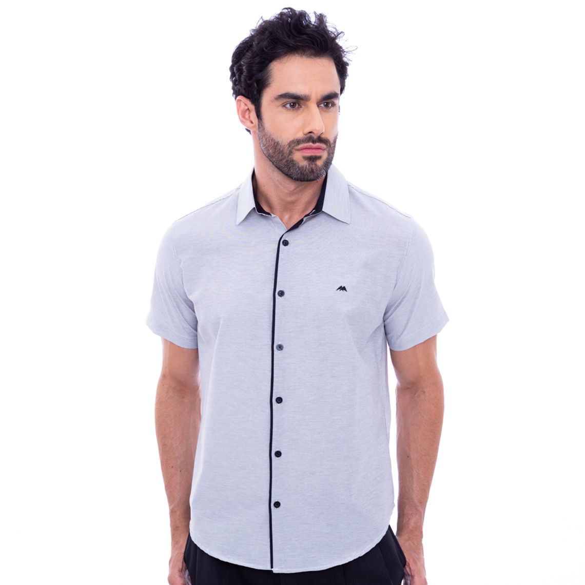 camisa manga curta algodão