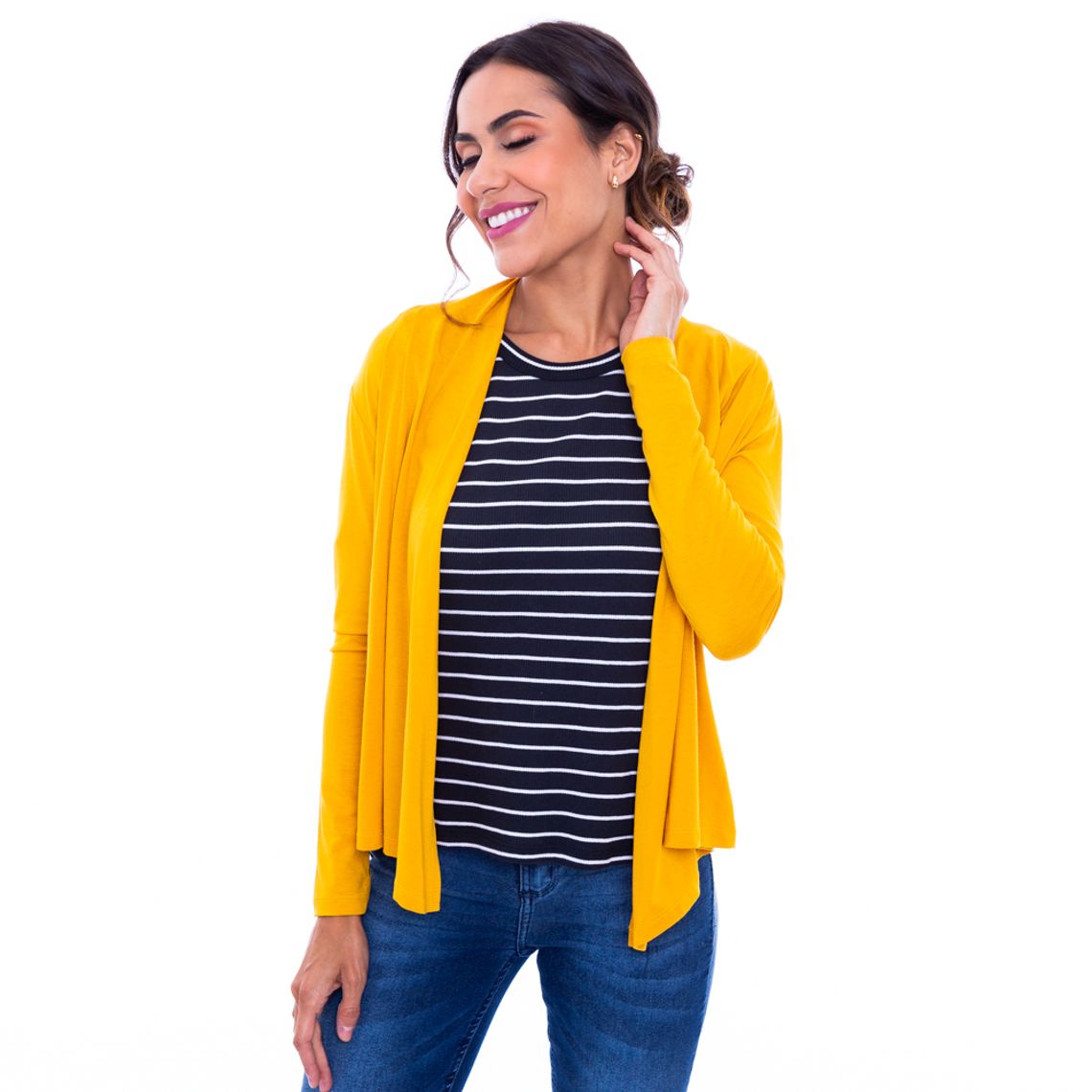 cardigan aberto feminino