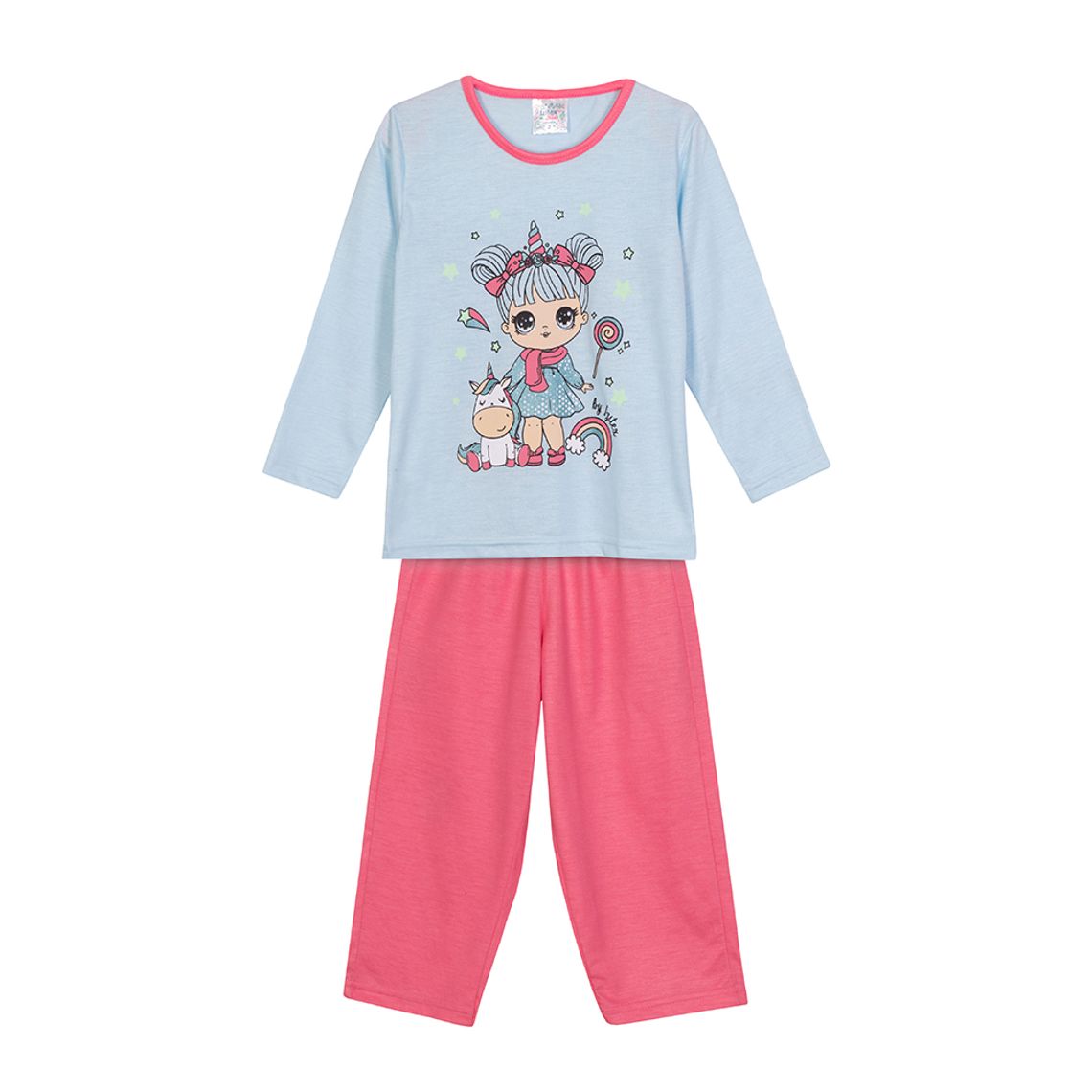 Pijama Infantil longo de 1 à 3 anos Brandili - Lhamas em Promoção | Ofertas  na Americanas