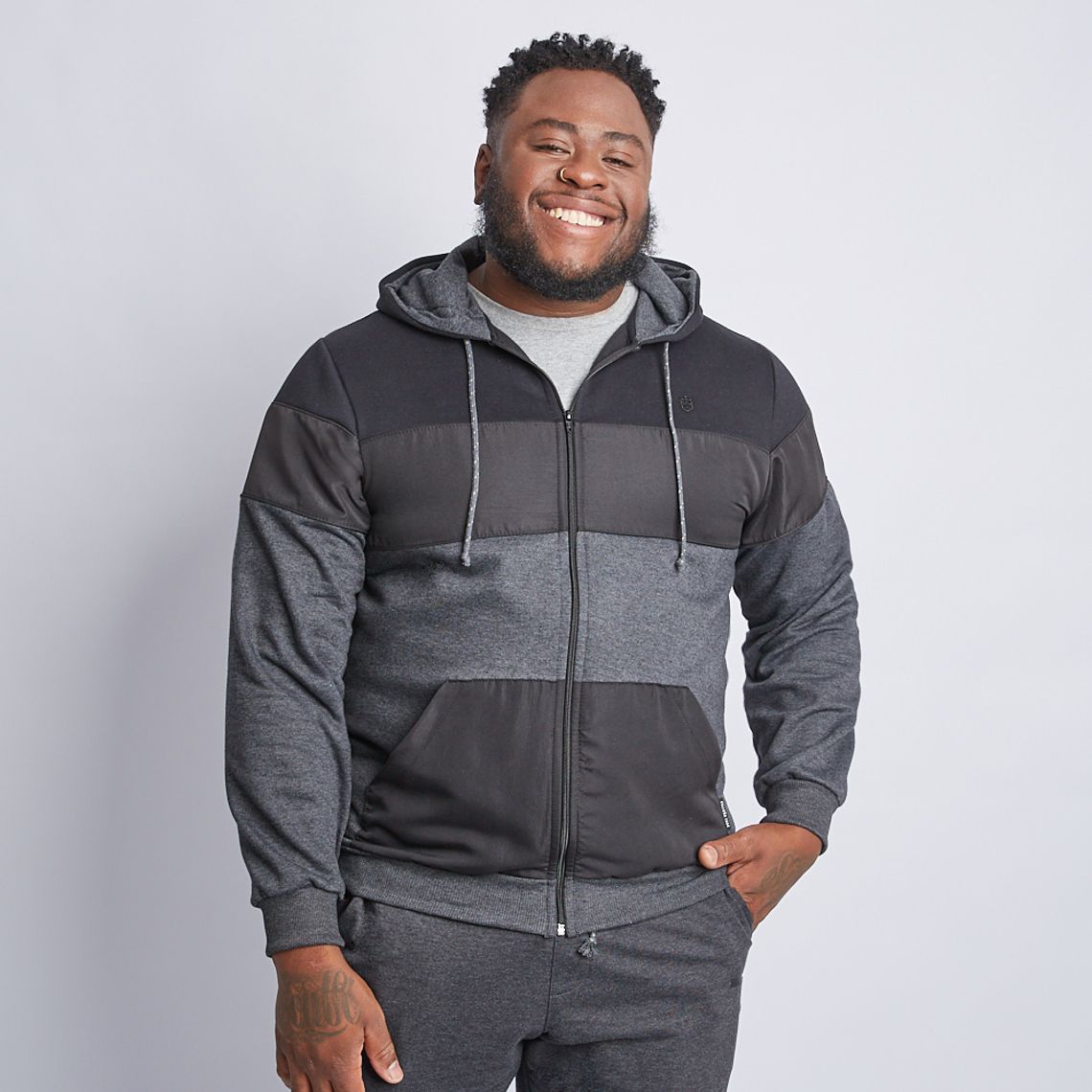 plus size black zip up moletom com capuz