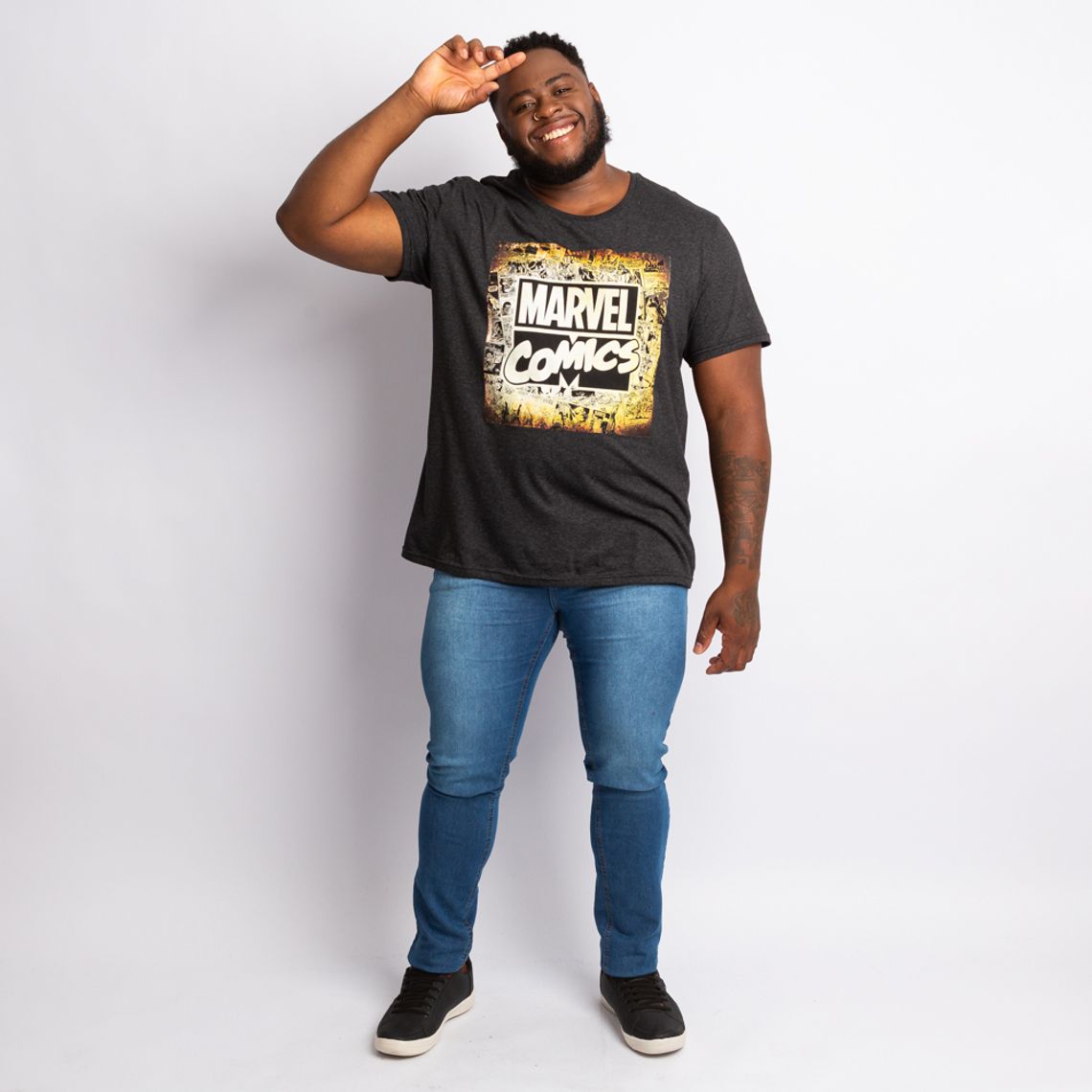 camiseta marvel plus size