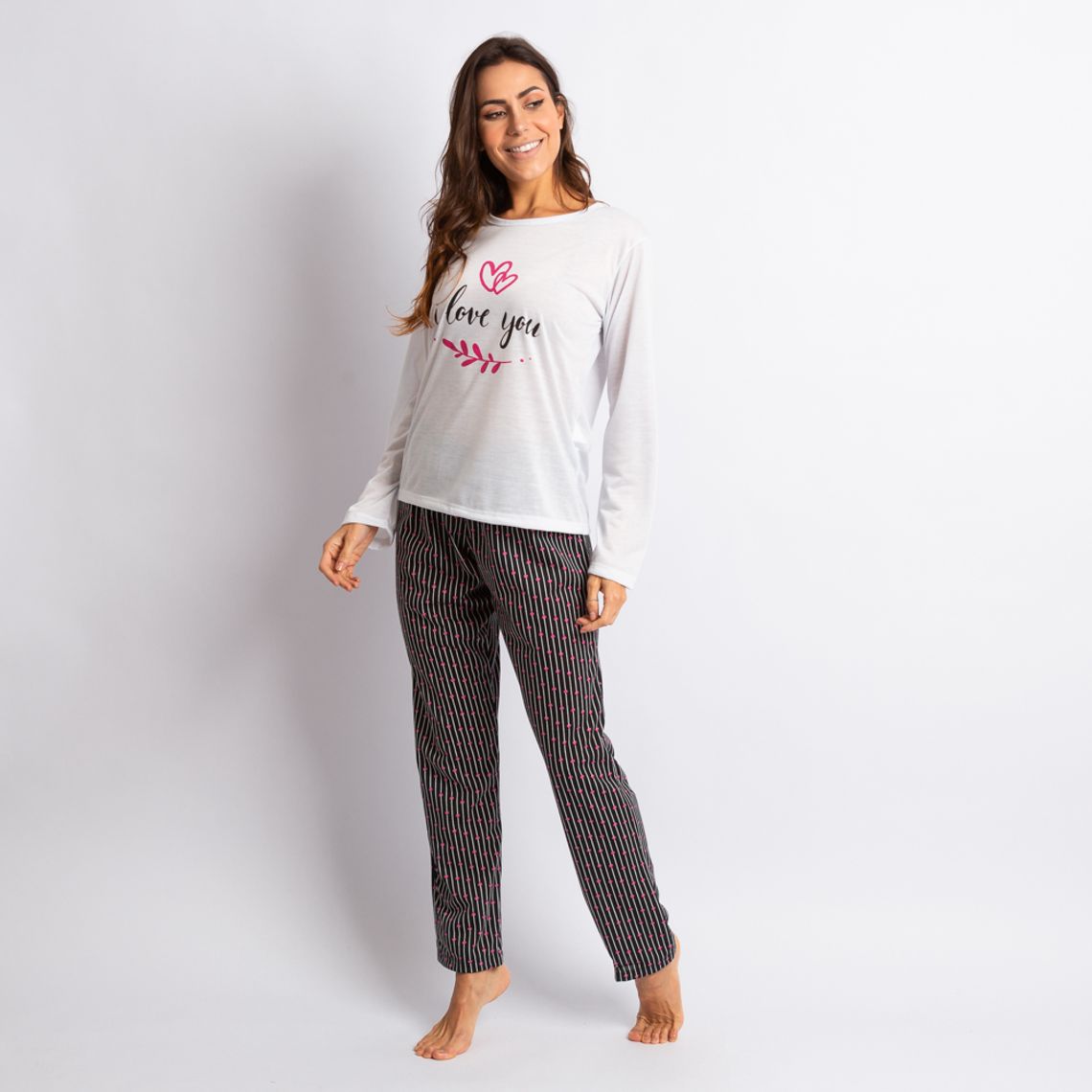 Pijama Love You Feminino Poliester - eskala